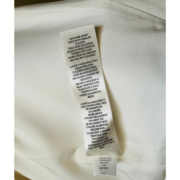 White House Black Market Peplum Blazer SZ 12 Cream Off-White - Picture 10 of 10